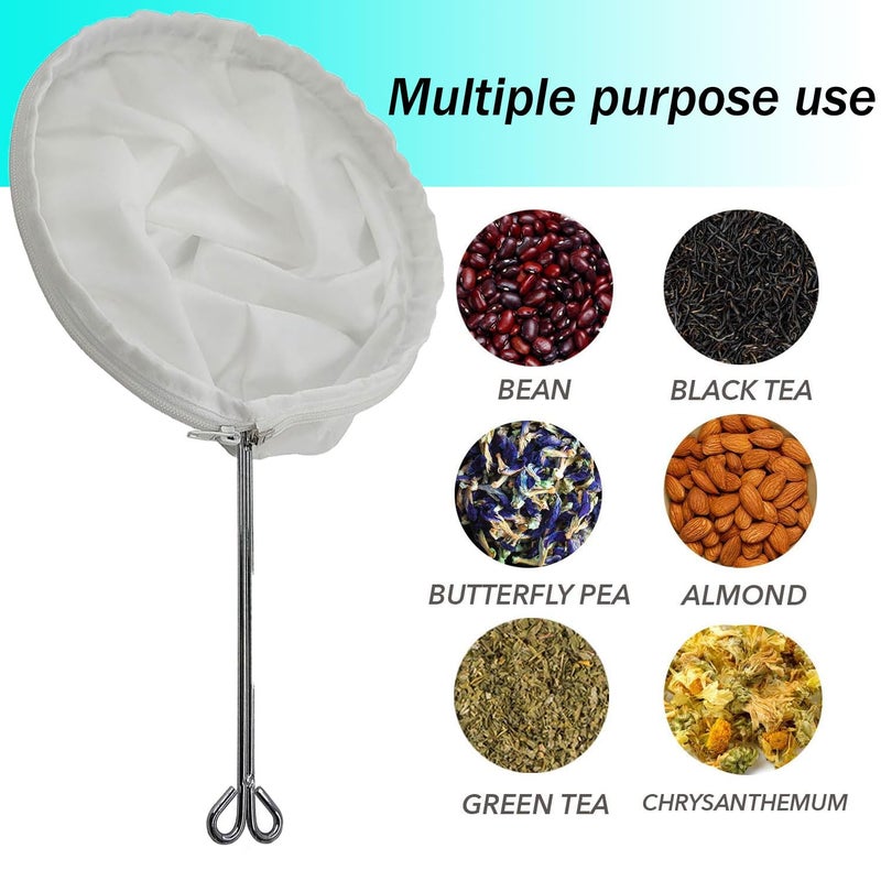 Daycount Large Thai Tea Filter, Natural Cloth Strainer Coffee Filter with Hanging Loop 9.5''x12.5'' for Restaurant Commercial use - Image 3